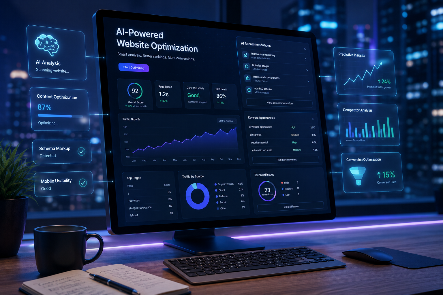 moderná optimalizácia webu s AI v 2026